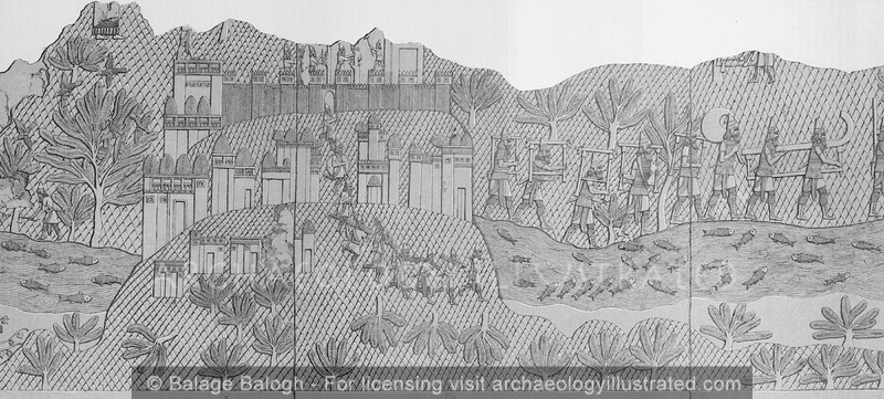 Assyrian Stone Relief of Sacking a City, Nineveh, SWPalace, 8th Century BC - Archaeology Illustrated