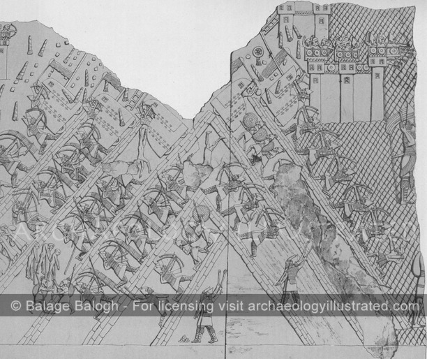 Assyrian Stone Relief of Seige of Lachish, Nineveh, SWPalace, 690 BC - Archaeology Illustrated