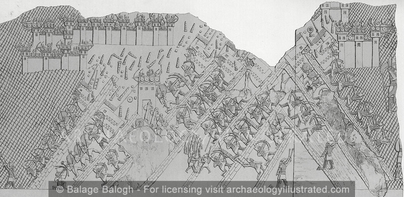 Assyrian Stone Relief of the Siege of Lachish by King Sennacherib, Nineveh, SW Palace, 690 BC - Archaeology Illustrated
