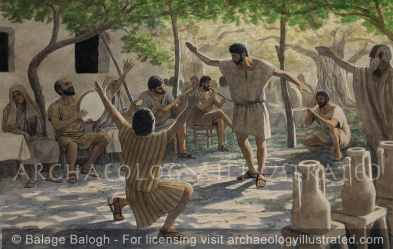 Jesus Dancing with the Groom at the Wedding at Cana - Archaeology Illustrated