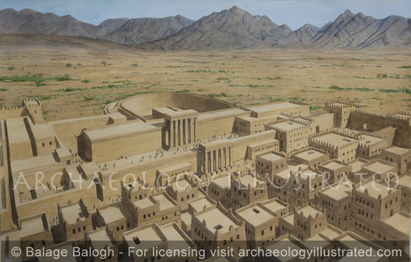 Sirwah, Yemen, and the Temple of Almaqah, The Oldest Sabaean Capital, 8-6th Centuries BC, Looking east - Archaeology Illustrated