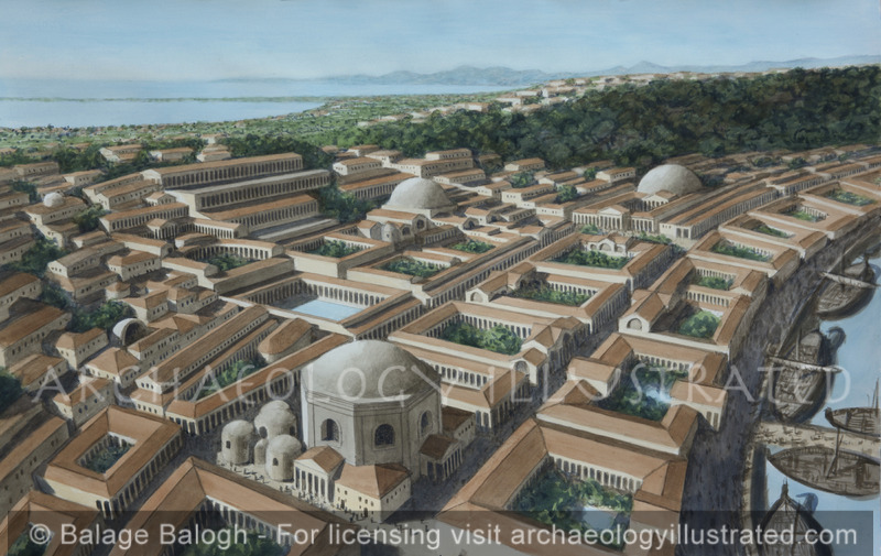 Baiae and its Famed Pleasure Baths, Italy, Bay of Naples, The Las Vegas of Ancient Rome, Looking Northwest Towards Cumae, 2nd Century AD - Archaeology Illustrated